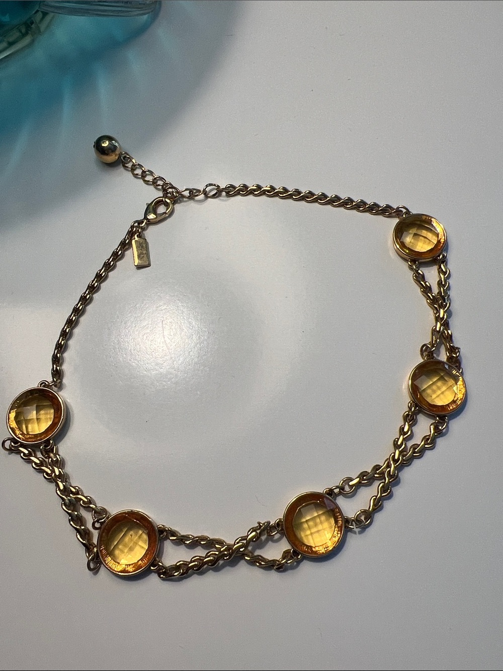 ♠️ Kate Spade Criss-Cross Gold Necklace with Gold Gems ♠️🌟🔱🌟🔱